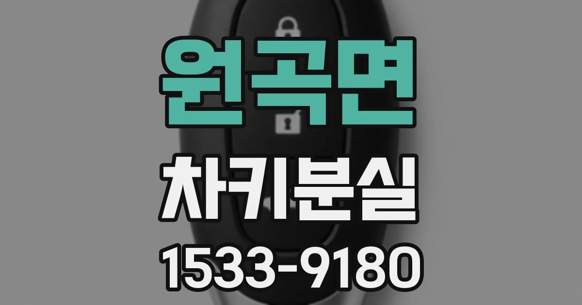 원곡면 차키분실