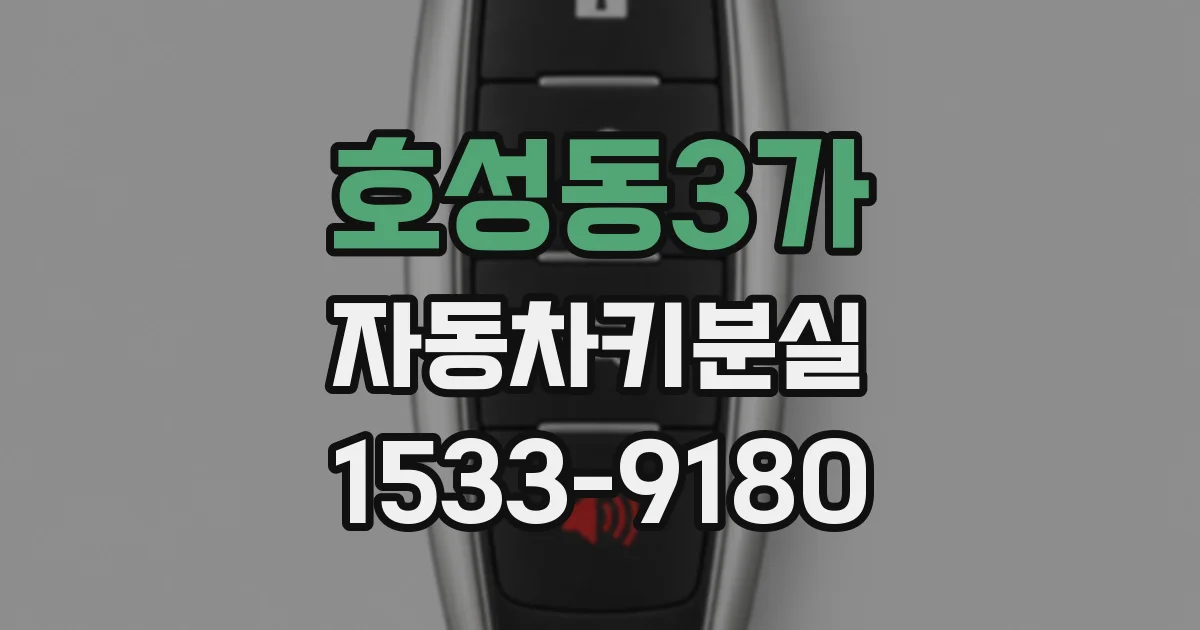 호성동3가 자동차키분실