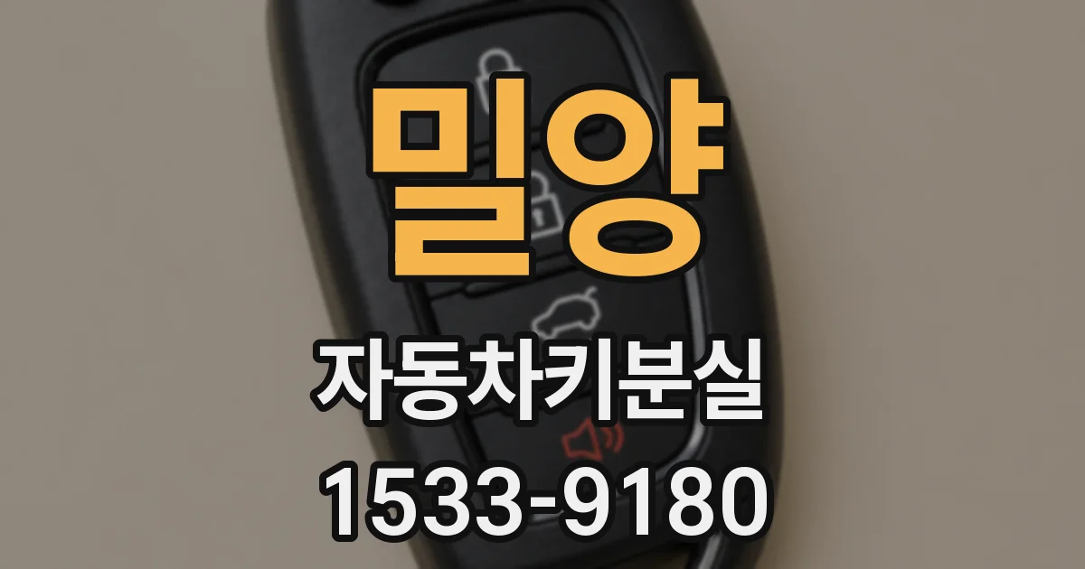 밀양 자동차키분실