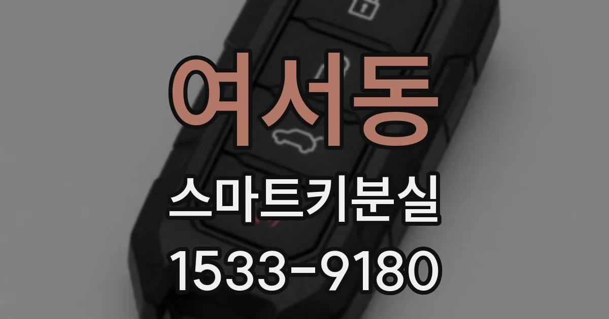 여서동 스마트키분실