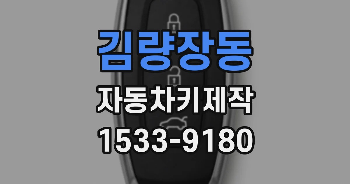김량장동 자동차키제작