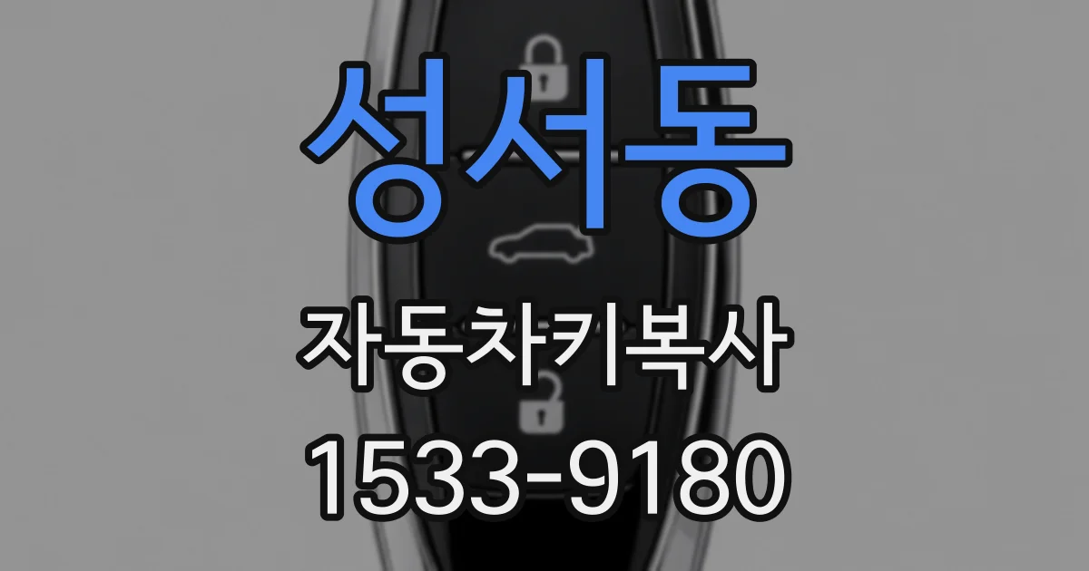 성서동 자동차키복사