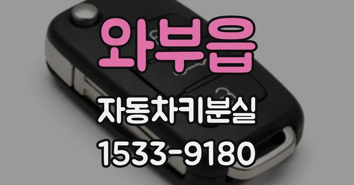 와부읍 자동차키분실