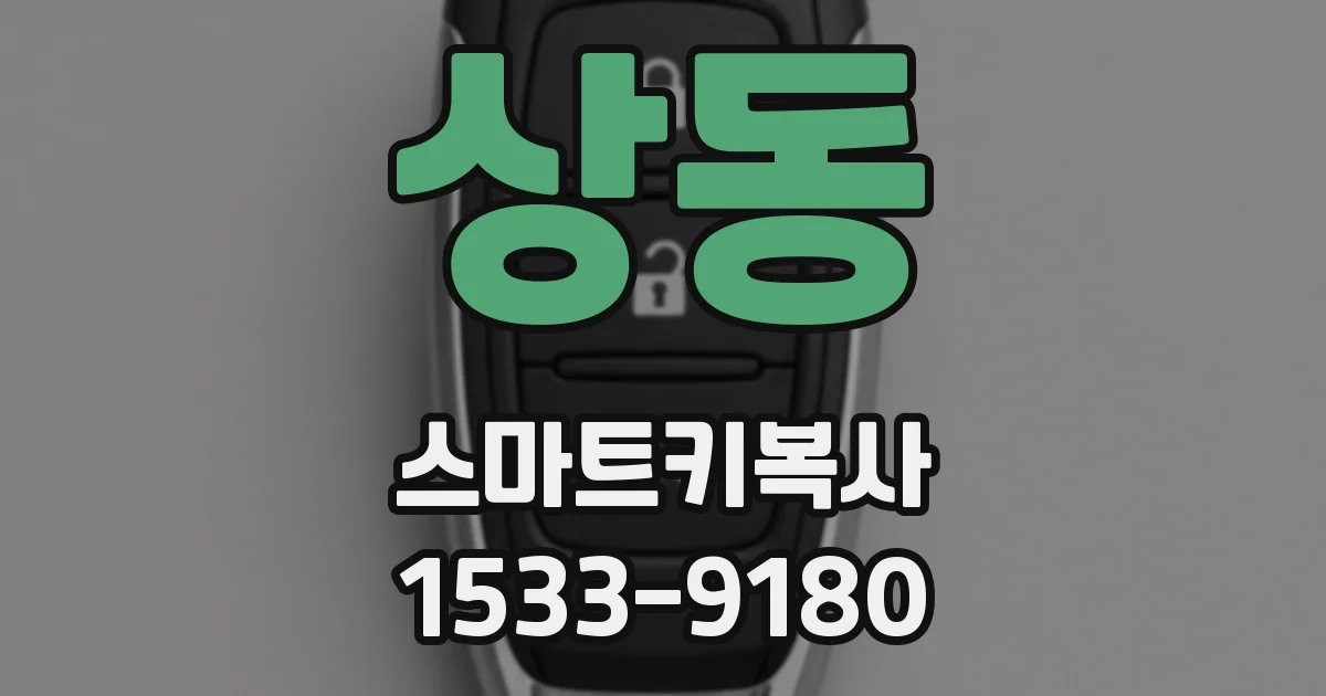상동 스마트키복사