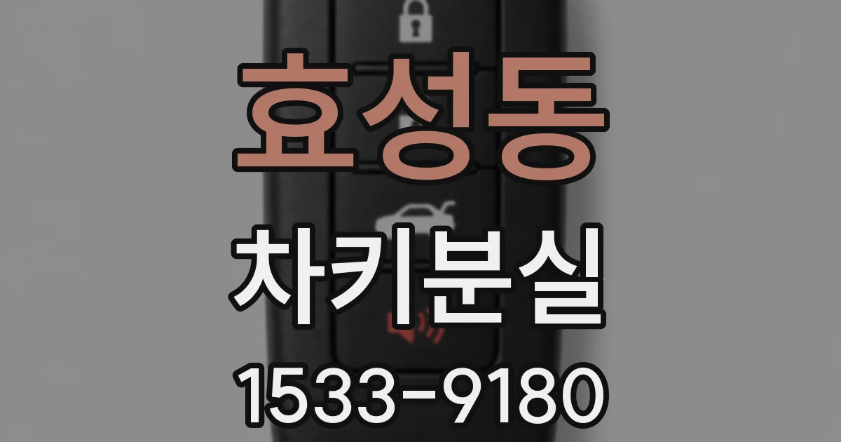 효성동 차키분실