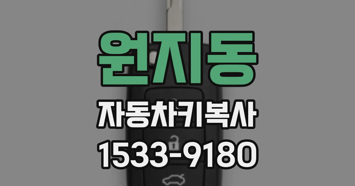 원지동 자동차키복사