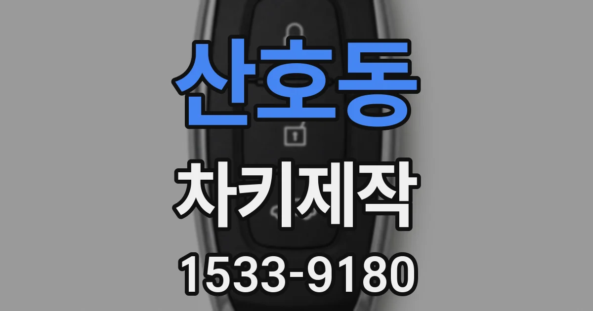 산호동 차키제작