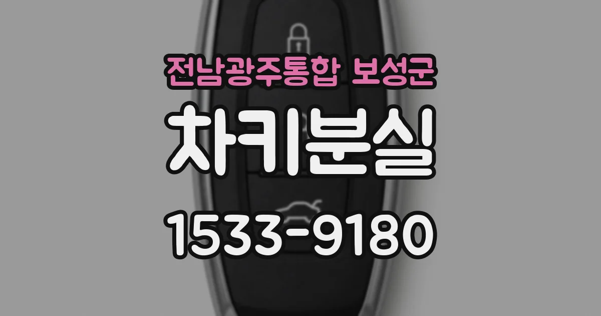 전남광주통합 보성군 차키분실