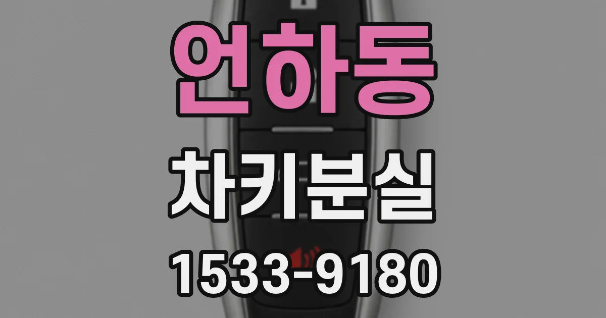 언하동 차키분실