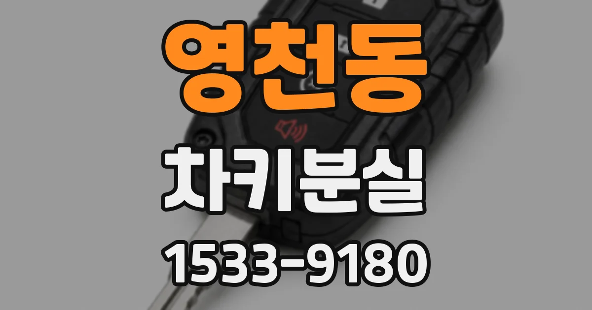 영천동 차키분실