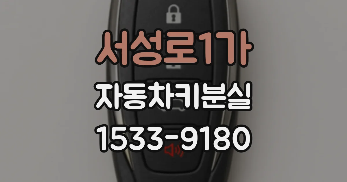 서성로1가 자동차키분실