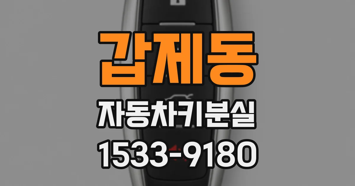 갑제동 자동차키분실