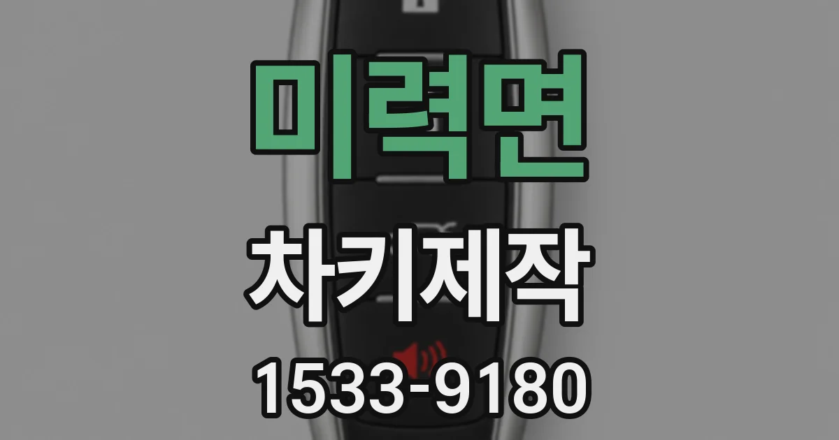 미력면 차키제작