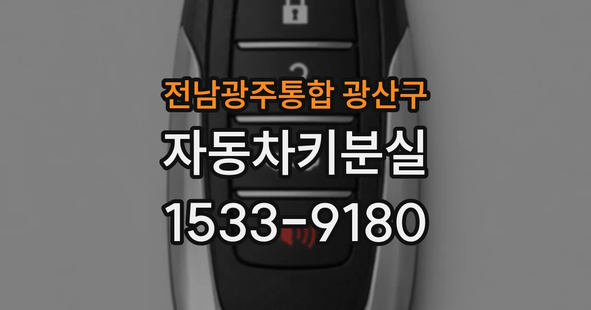 전남광주통합 광산구 자동차키분실