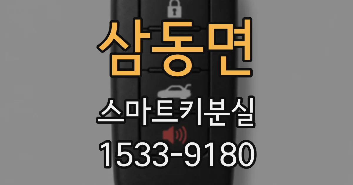 삼동면 스마트키분실