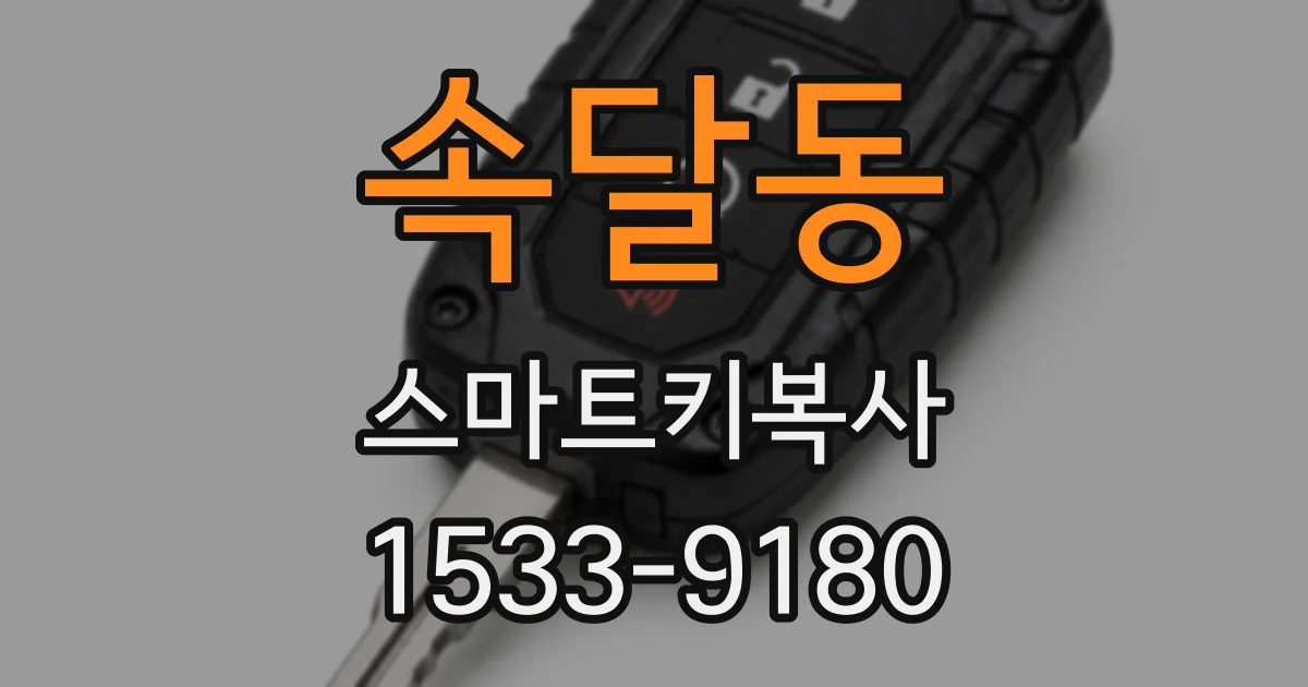 속달동 스마트키복사