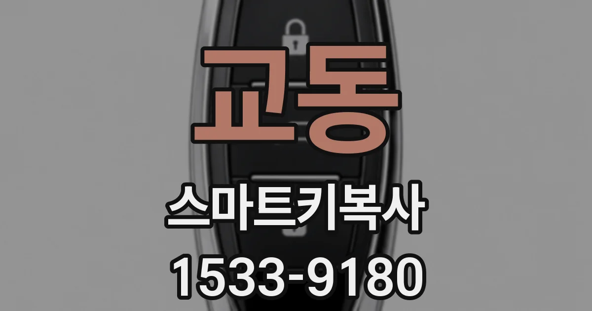 교동 스마트키복사