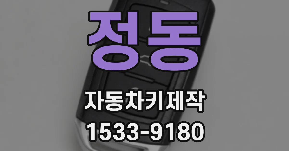 정동 자동차키제작