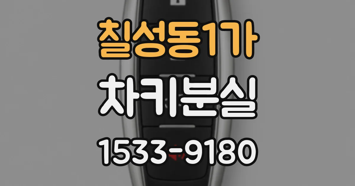 칠성동1가 차키분실