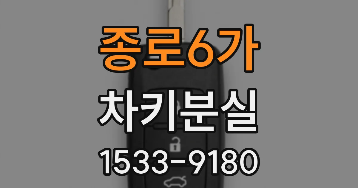 종로6가 차키분실
