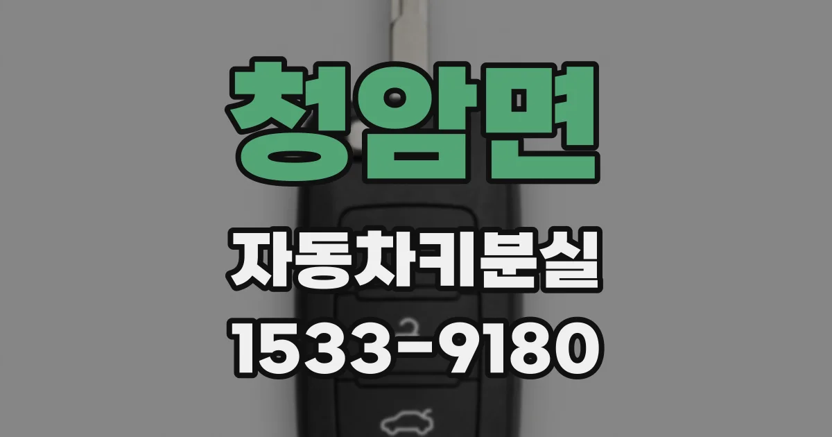 청암면 자동차키분실
