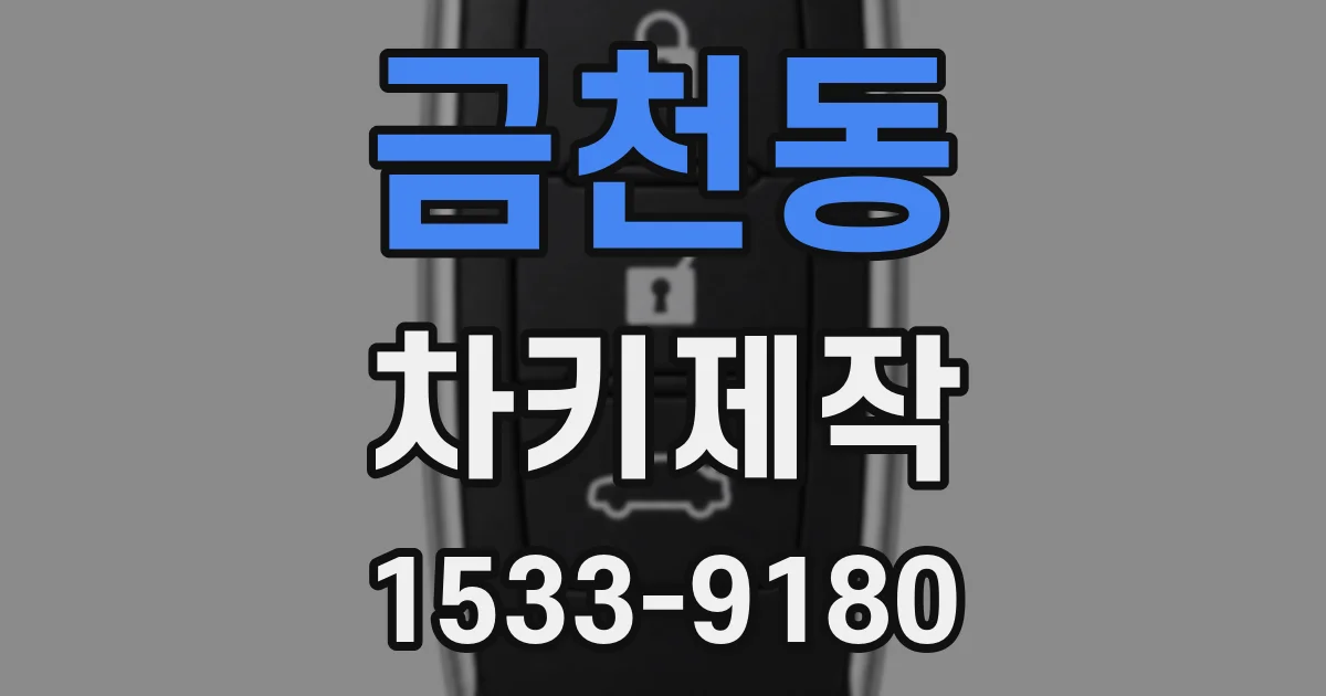 금천동 차키제작