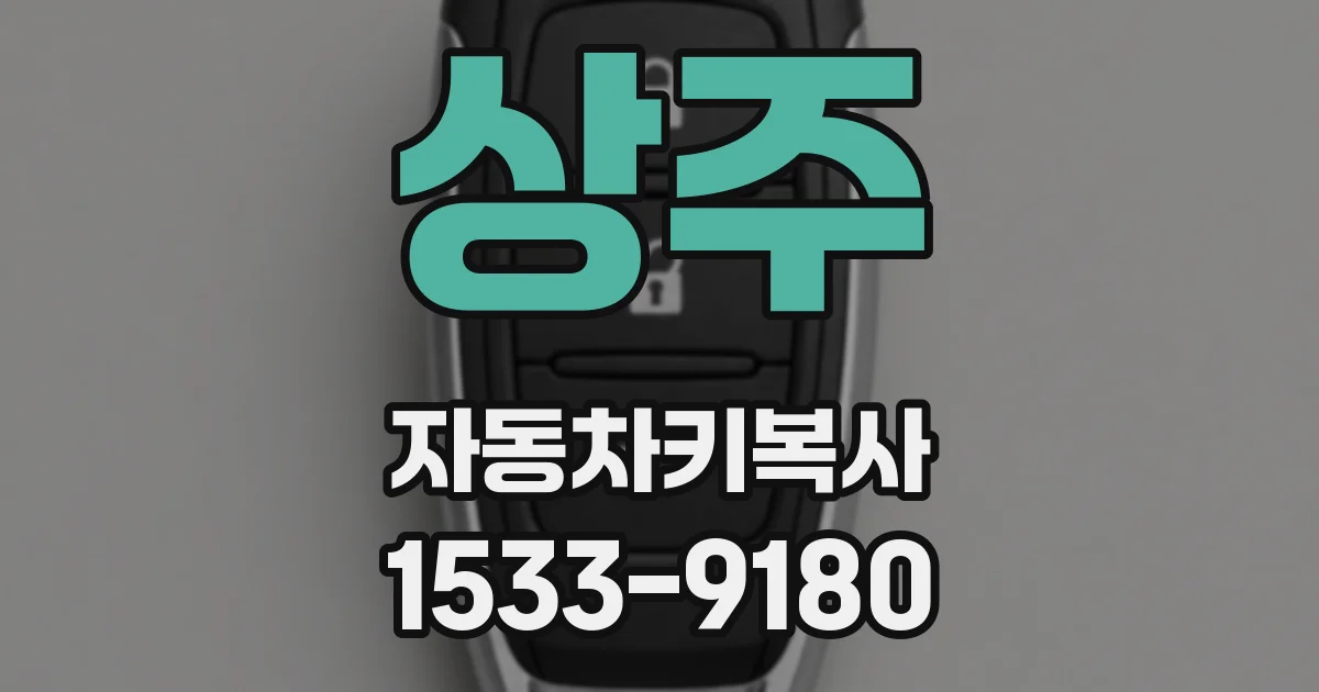 상주 자동차키복사
