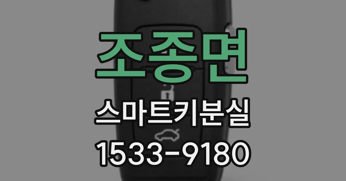 조종면 스마트키분실