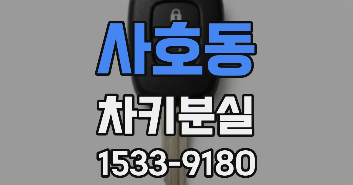 사호동 차키분실