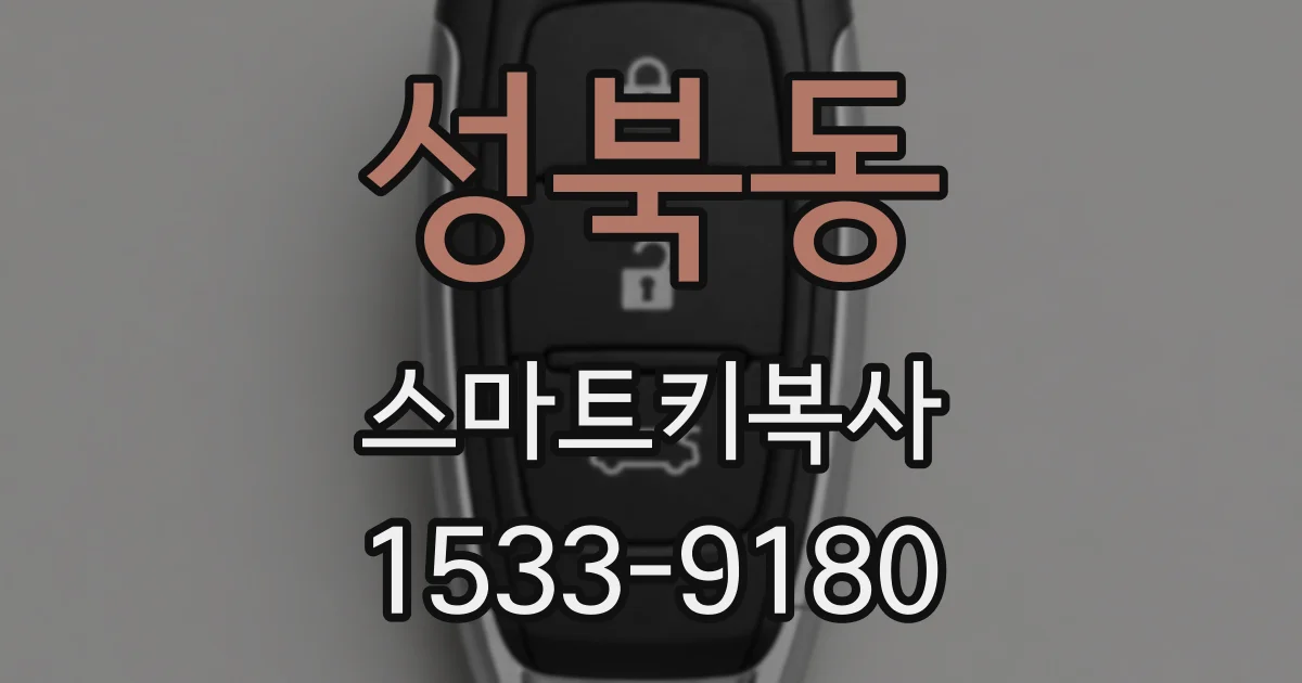 성북동 스마트키복사
