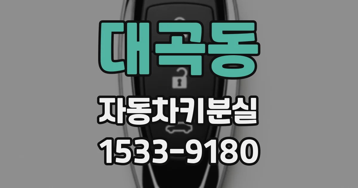 대곡동 자동차키분실