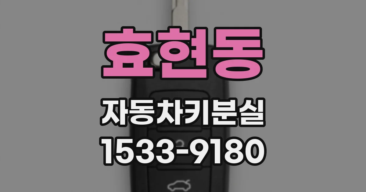 효현동 자동차키분실