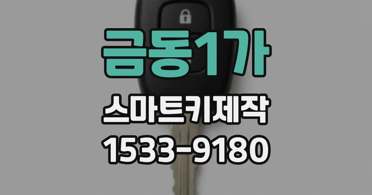 금동1가 스마트키제작