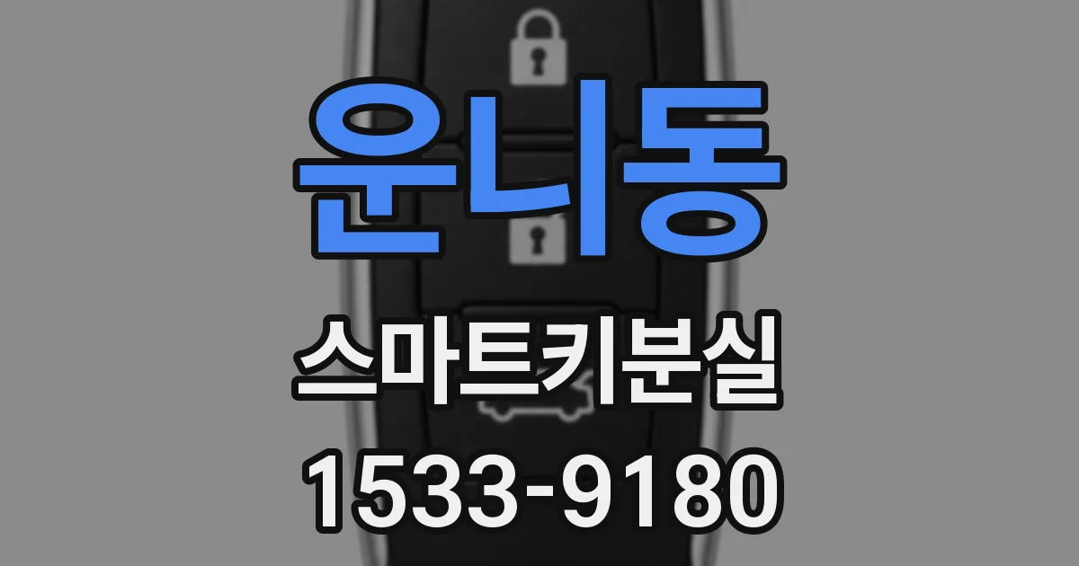 운니동 스마트키분실