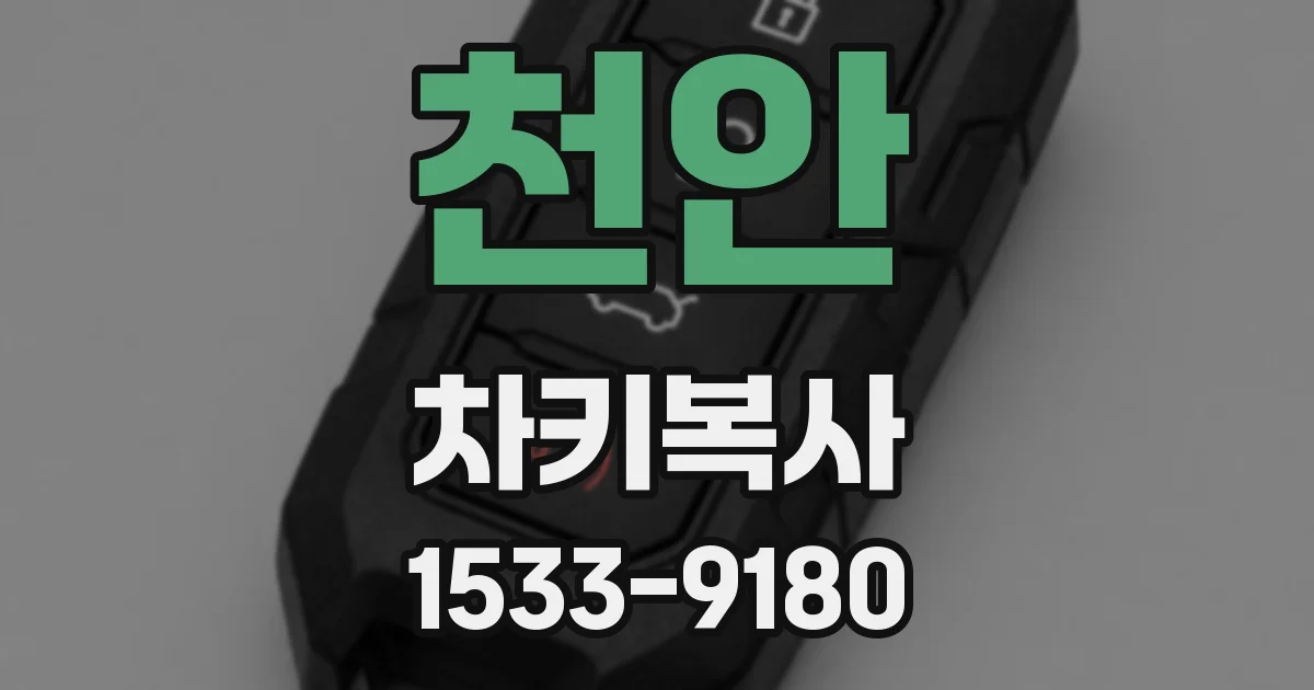 천안 차키복사