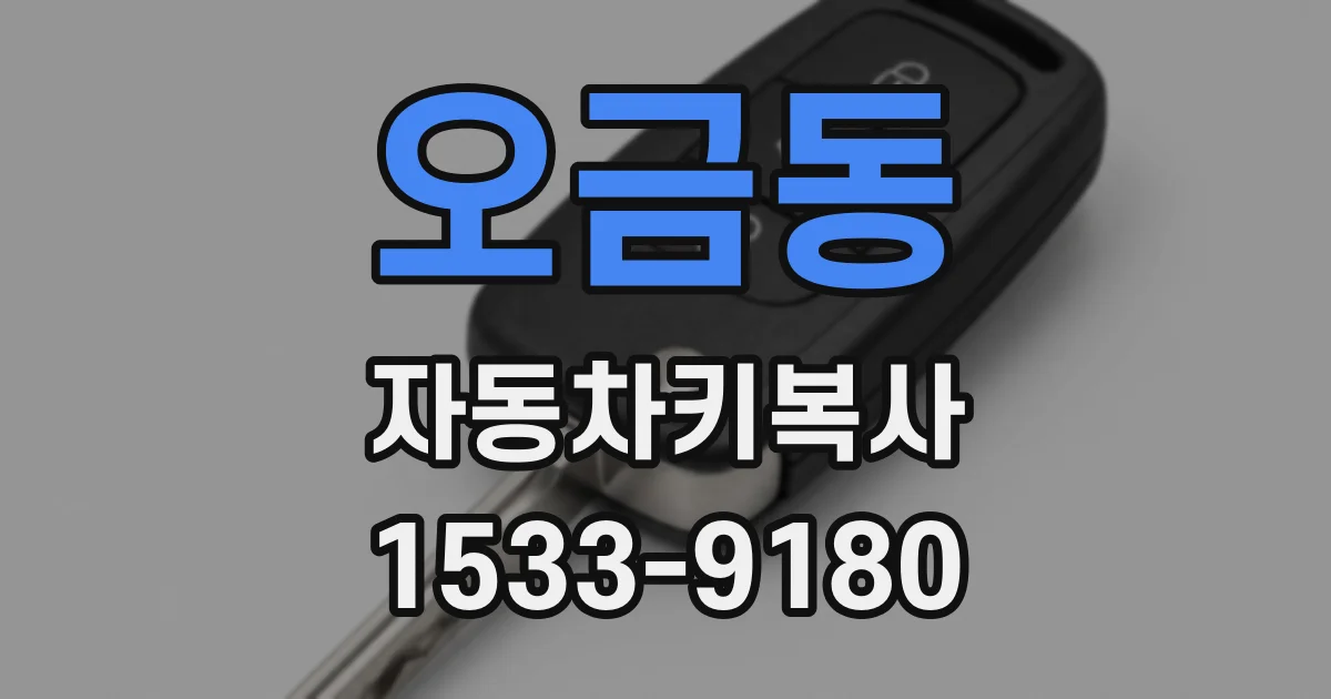 오금동 자동차키복사