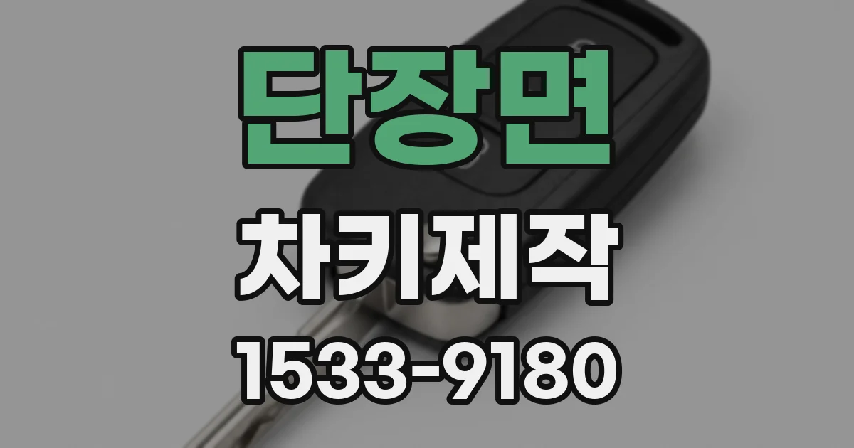 단장면 차키제작