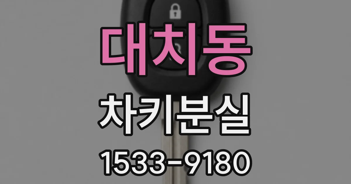 대치동 차키분실