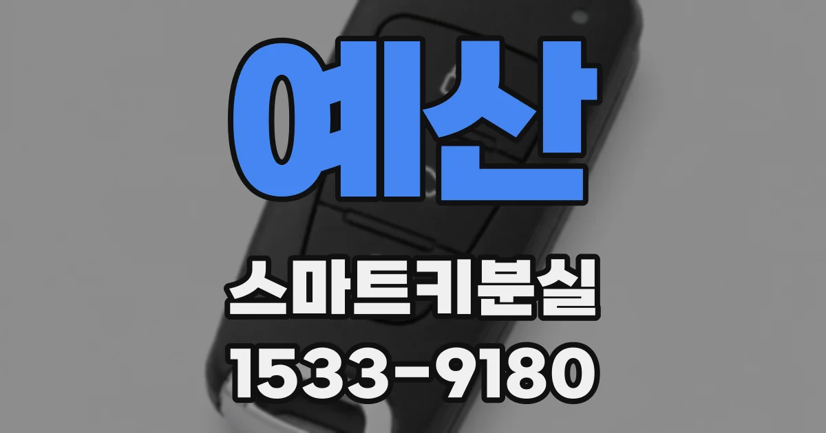 예산 스마트키분실