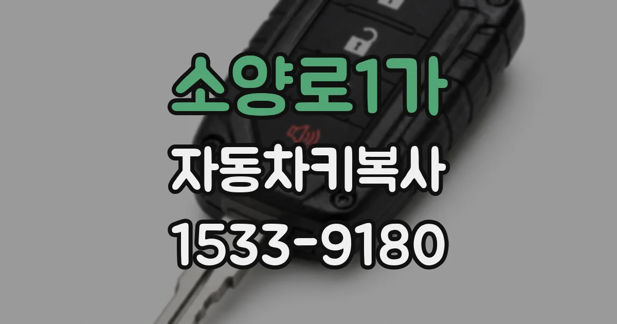소양로1가 자동차키복사