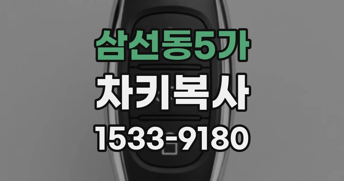 삼선동5가 차키복사