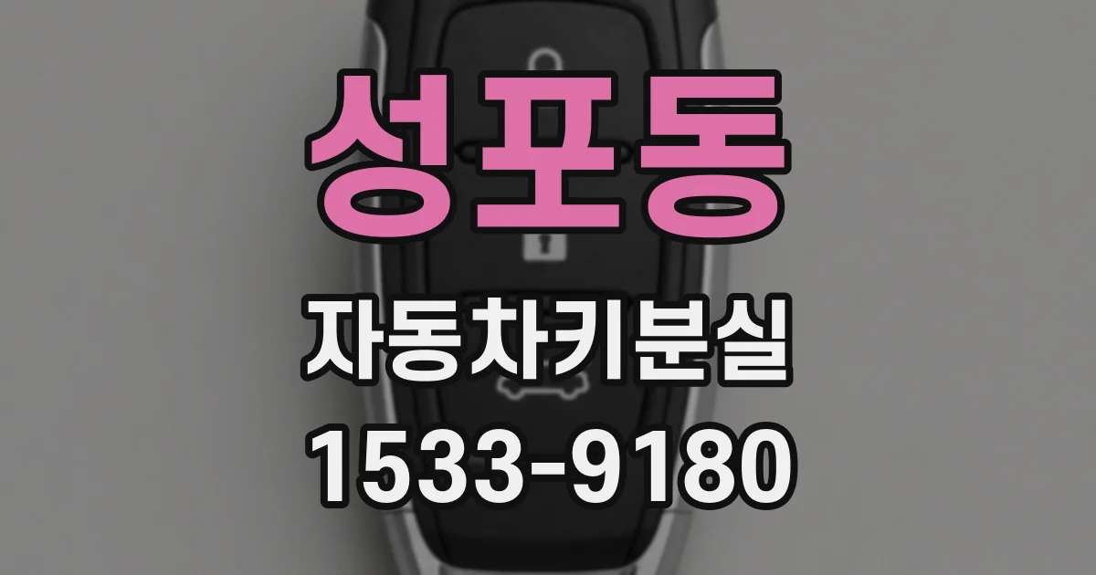 성포동 자동차키분실