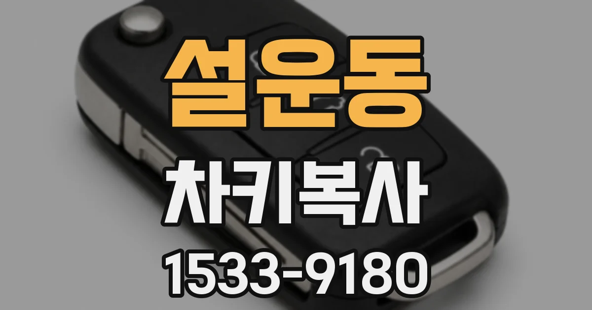 설운동 차키복사