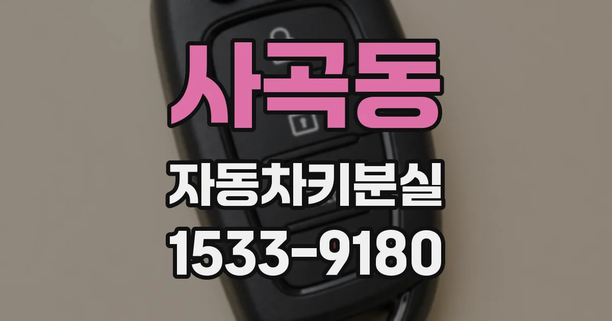사곡동 자동차키분실