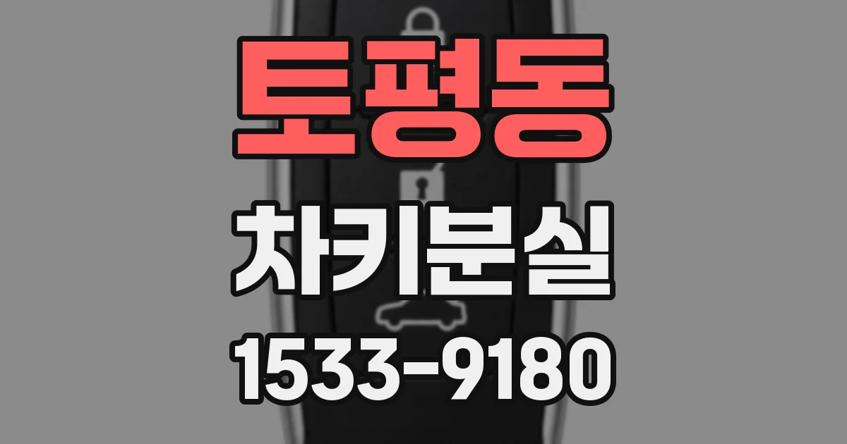 토평동 차키분실