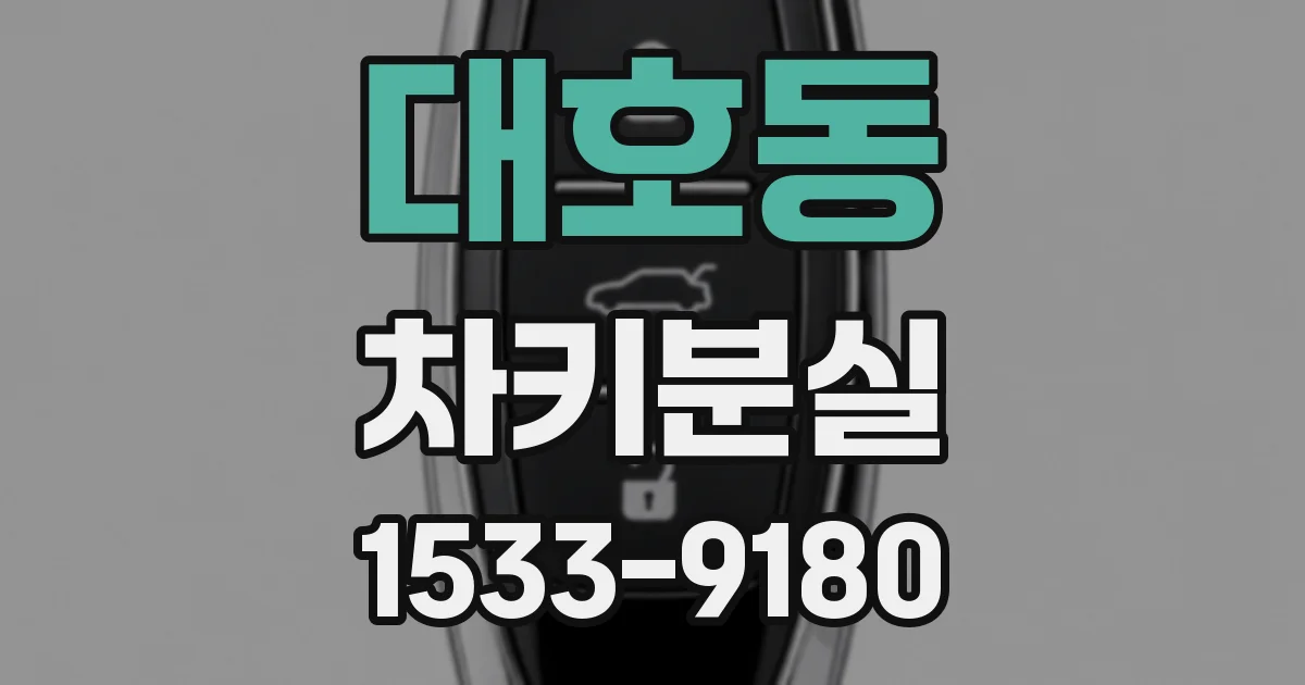 대호동 차키분실