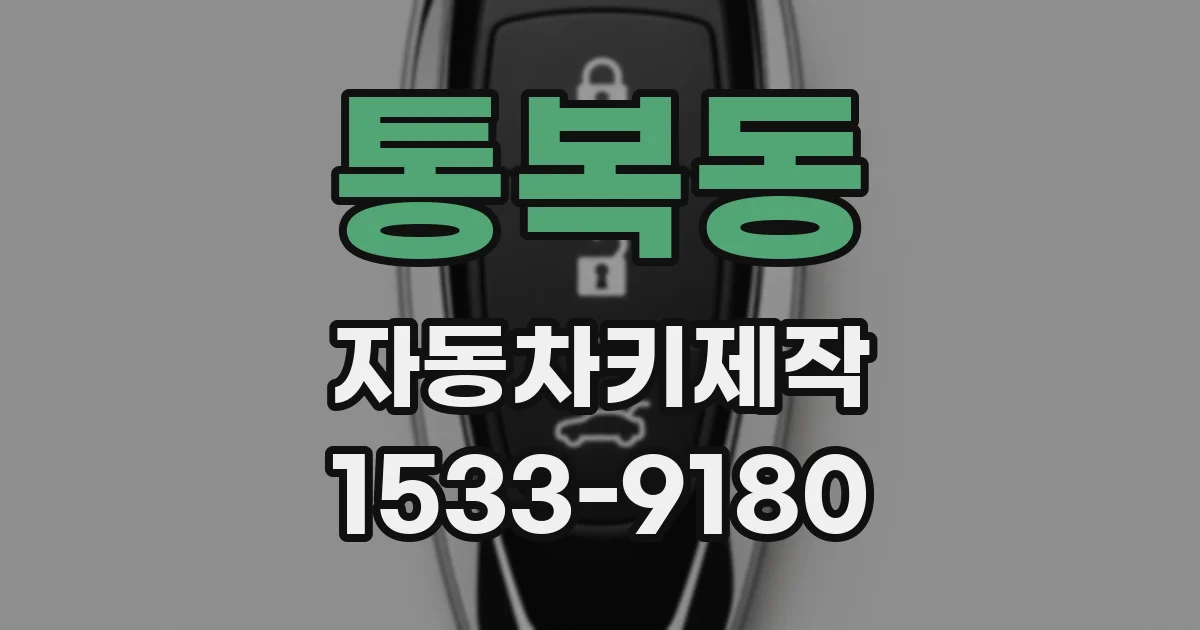 통복동 자동차키제작