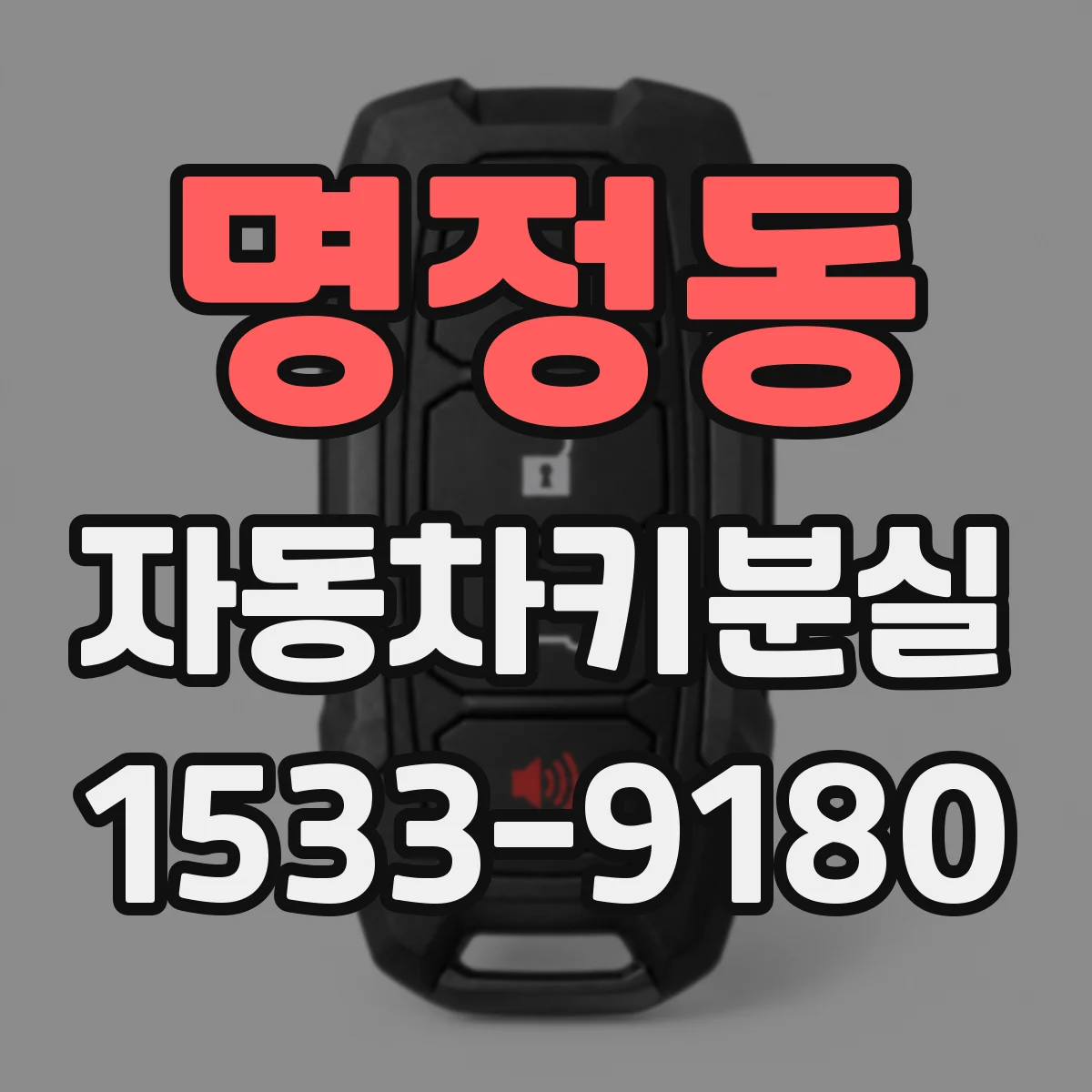 명정동 자동차키분실
