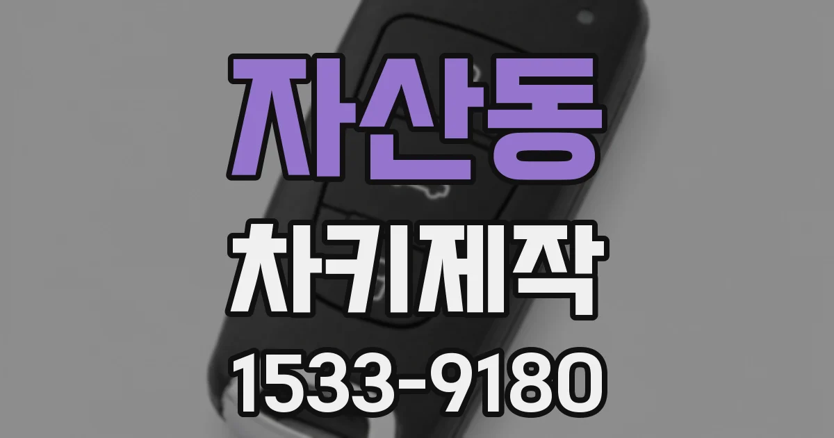 자산동 차키제작