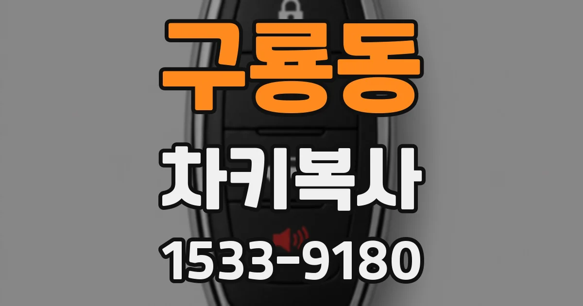 구룡동 차키복사